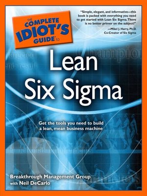 cover image of The Complete Idiot's Guide to Lean Six Sigma